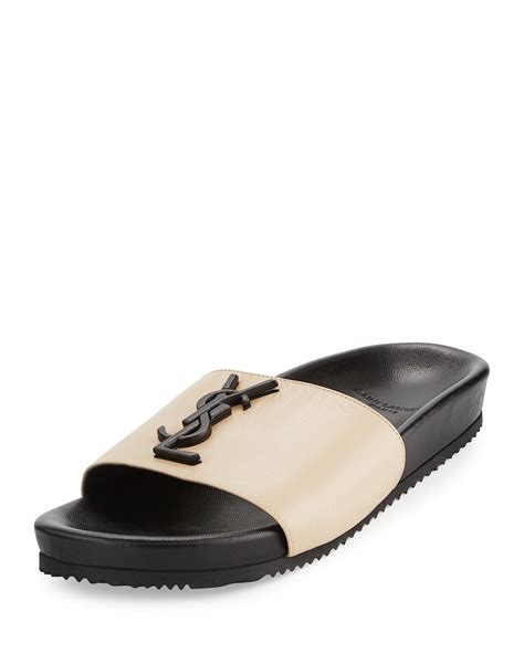 ysl pool slides|saint laurent sandals flat.